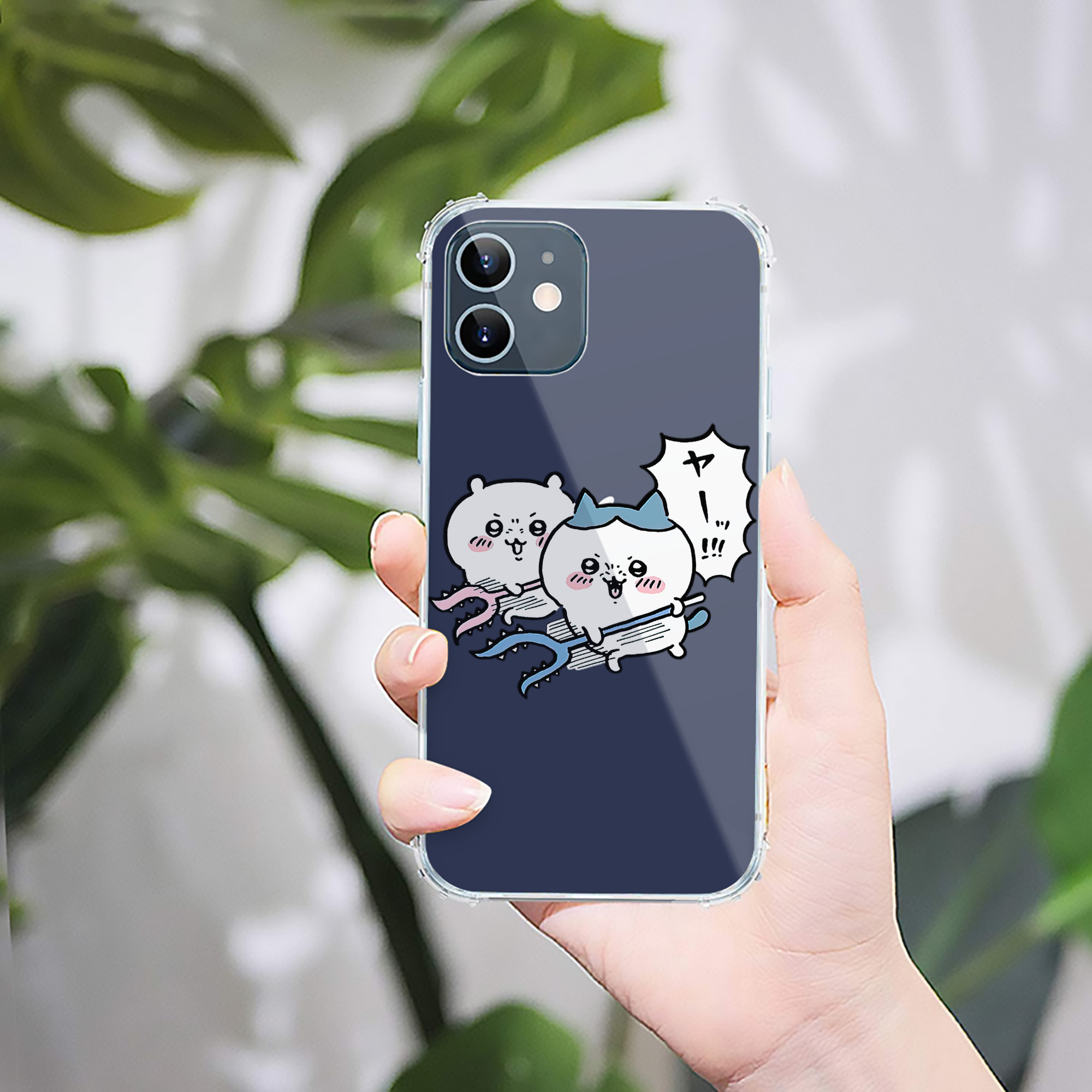 （画像用） ちいかわ ハチワレ Chii-kawa hachiware 【iPhone 12シリーズ対応】透明スマホケース（クリアソフトケース）